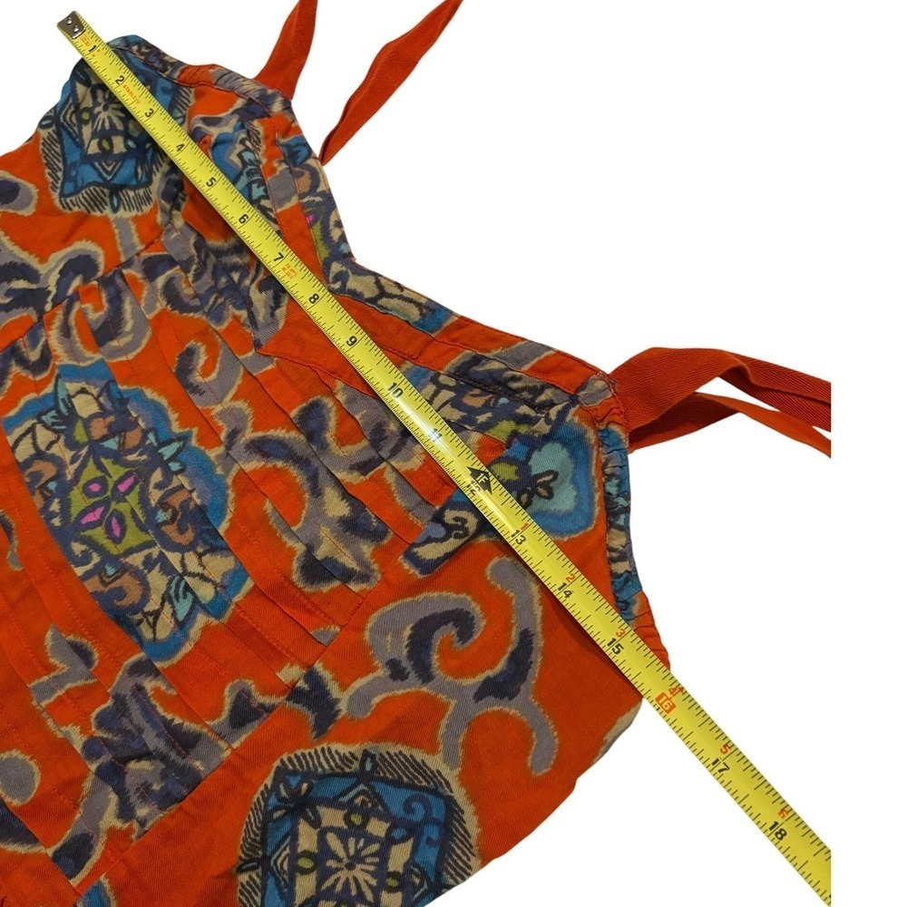American Eagle Outfitters Orange Blue Floral Print Tank Top Camisole Size S P - Picture 5 of 5